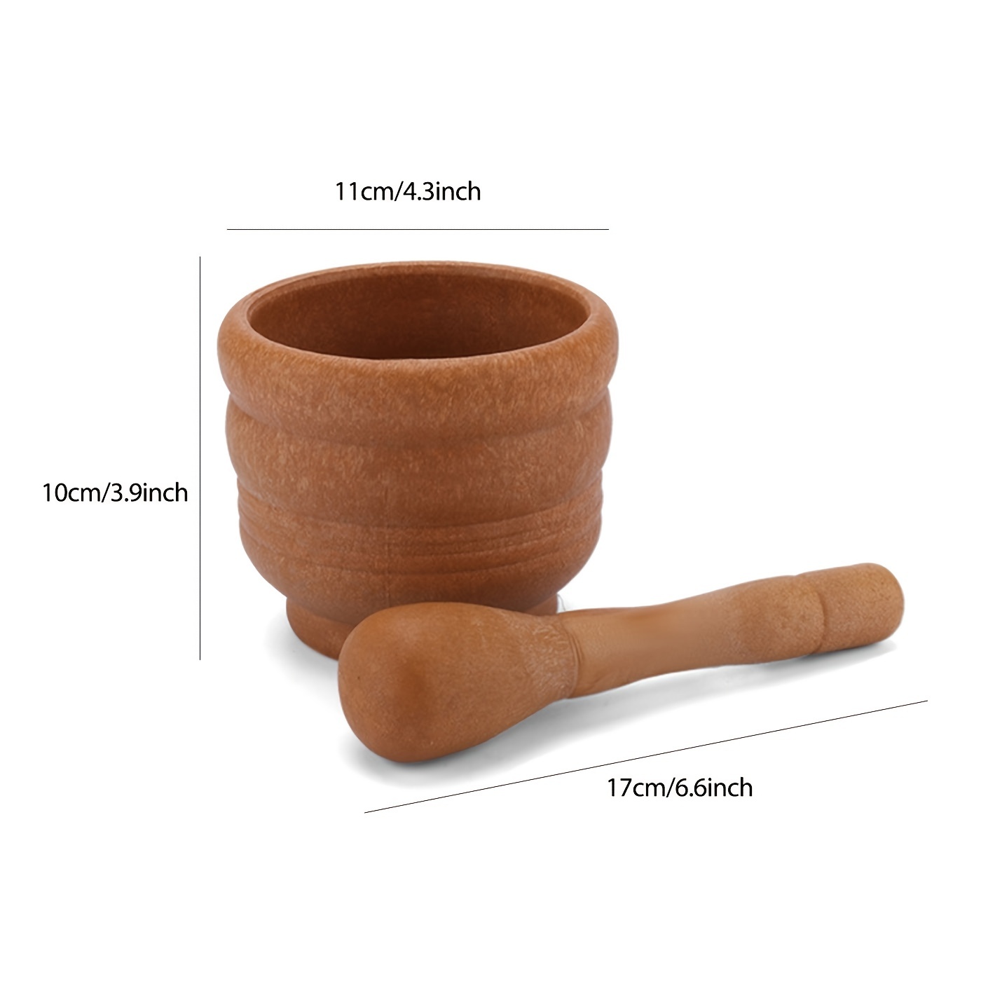 Resin Mortar Pestle Tool Set 11 Cm Large Mortar Kitchen Herbs