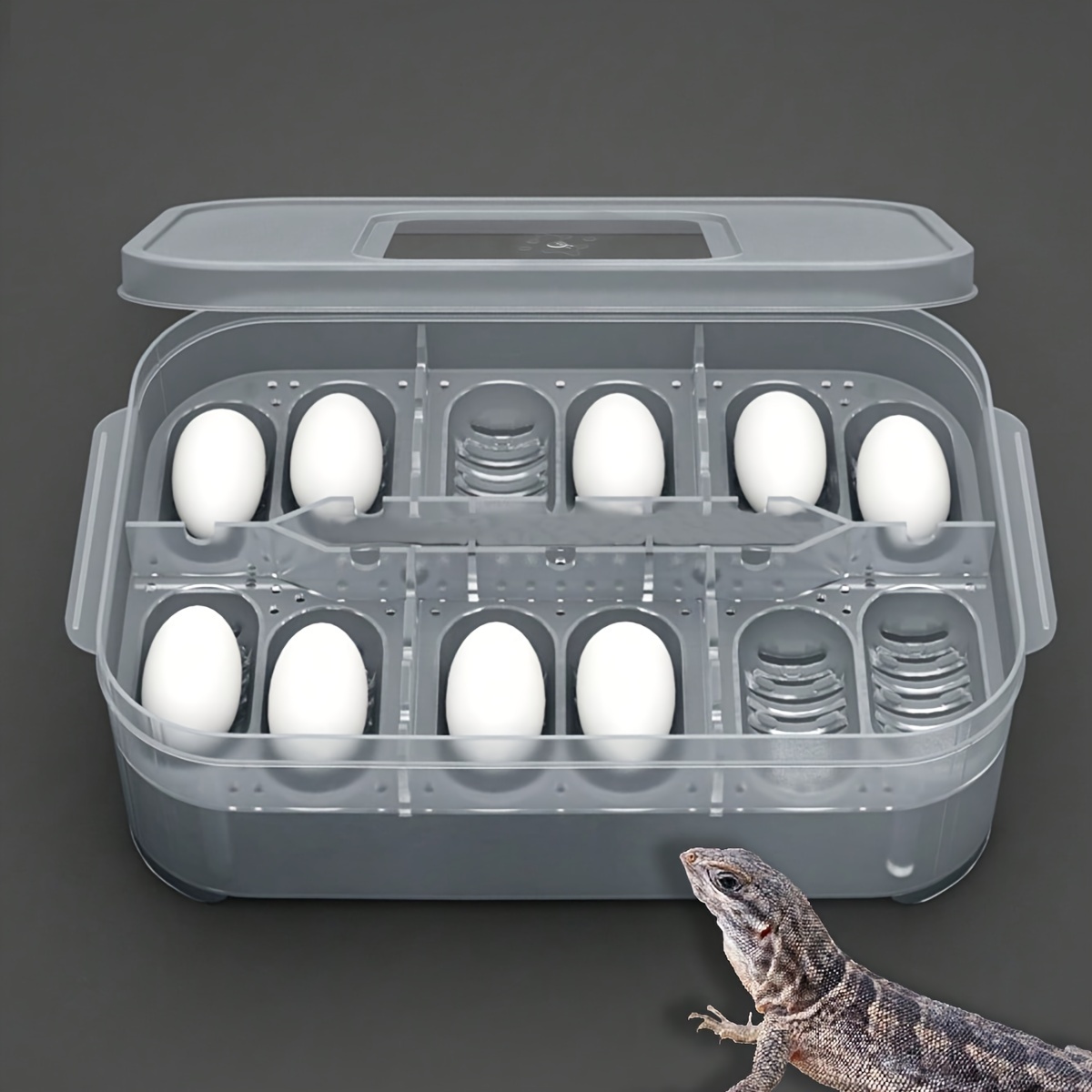 

1pc Reptile Pet House White Hatching Box For Snake Lizard Hatcher Egg Tray Reptile Breeding Container