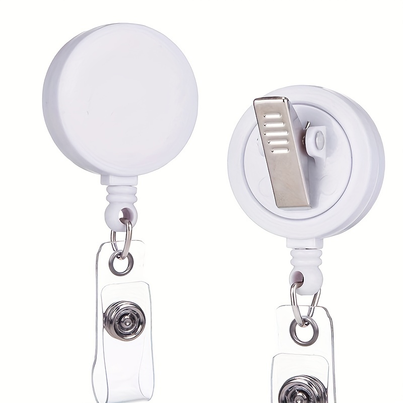 25 Pack - Translucent Retractable ID Badge Reels with Alligator