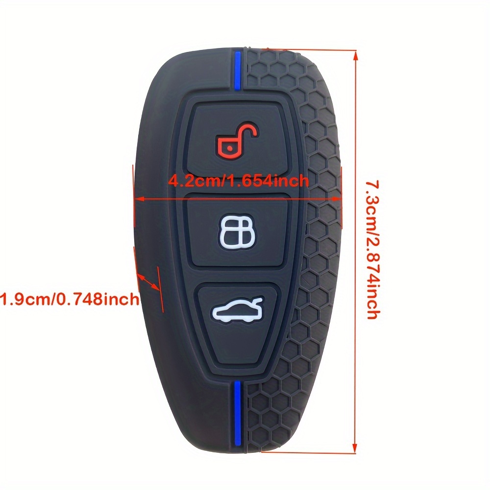 Silicone Remote Holder Key Cover Car Key Case Fob Ford - Temu Philippines