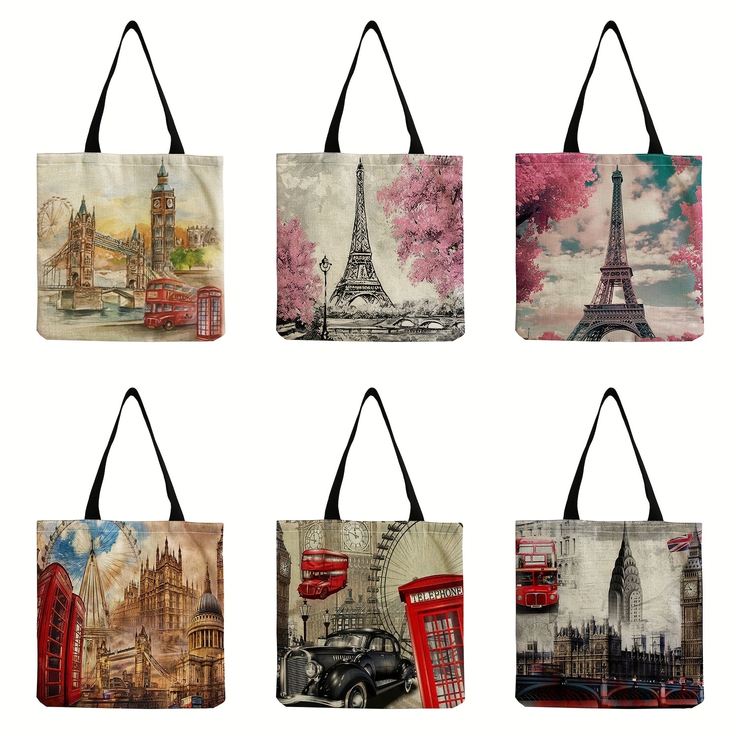 3 in 1 Handbag / Shoulder Bag / Crossbody Bag Eiffel Tower -  India