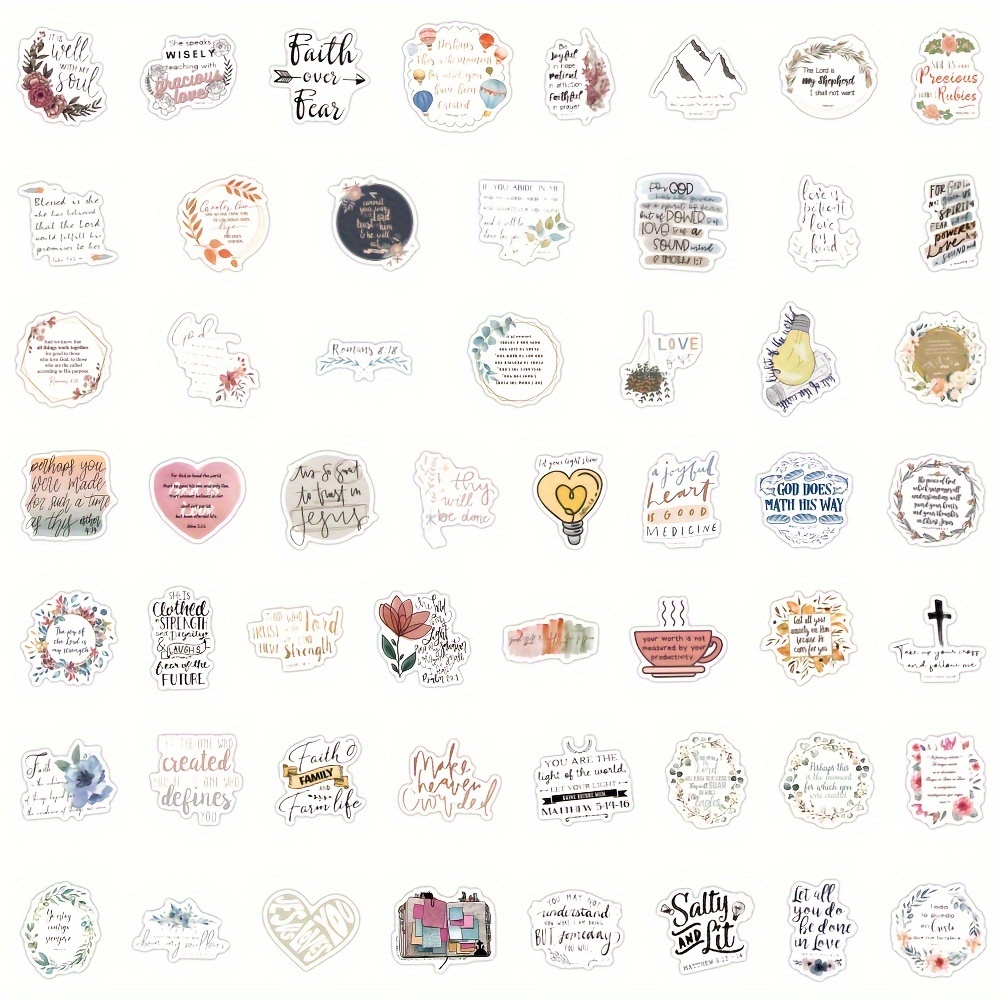Bible Verses Stickers Cute Aesthetic Vinyl - Temu