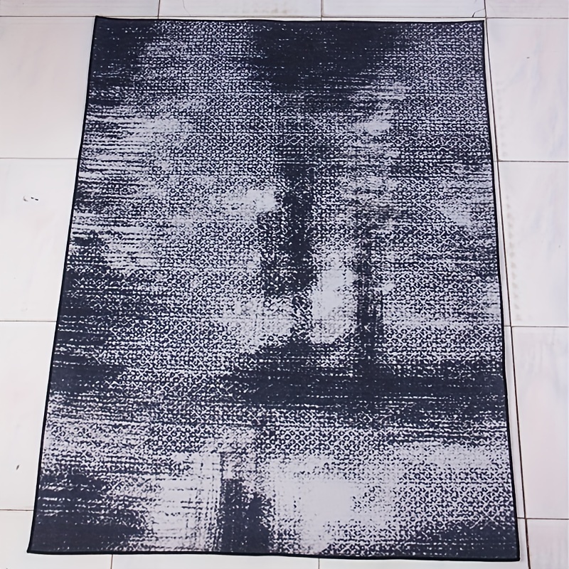 Ink Splashed Pattern Carpet Indoor Square Area Rug with Anti-Slip Bottom
