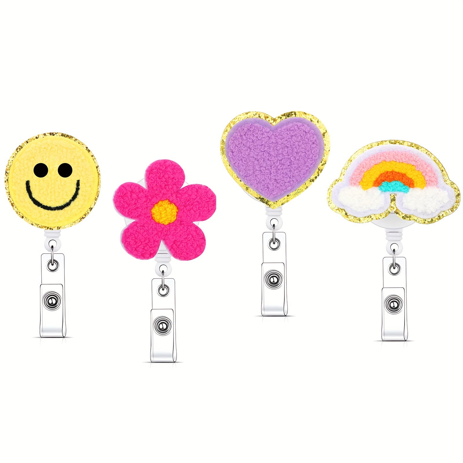 Preppy Nurse Reel Accessories Happy Face Flower Butterfly - Temu