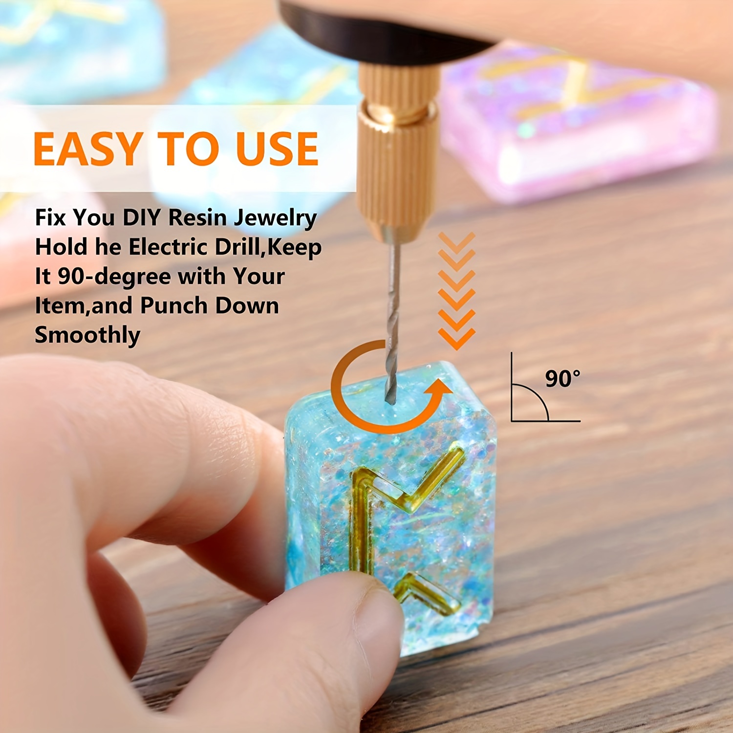 Steel Hand Drill Hand Spiral Pin Vise Drill DIY Jewelry Keychain Pendant  Making Mini Micro Drill Bits Set Polymer Clay Beads Wood Plastic 