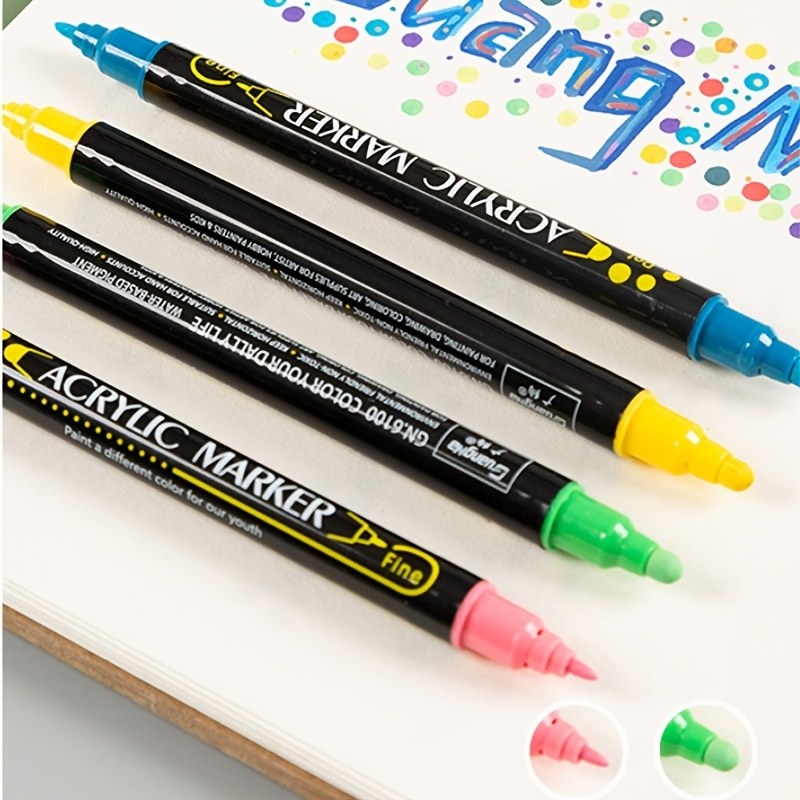 Guangna 12/24/36 Colors Acrylic Paint Marker Pens Double - Temu