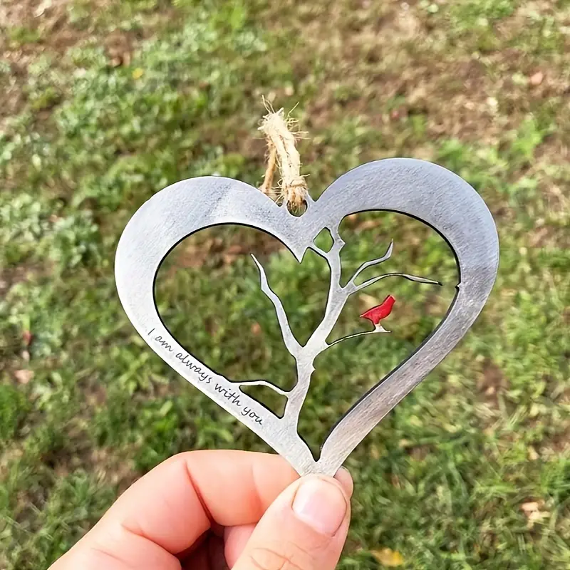 Red Metal Valentine's Hearts Ornaments - Valentine Gift - Metal