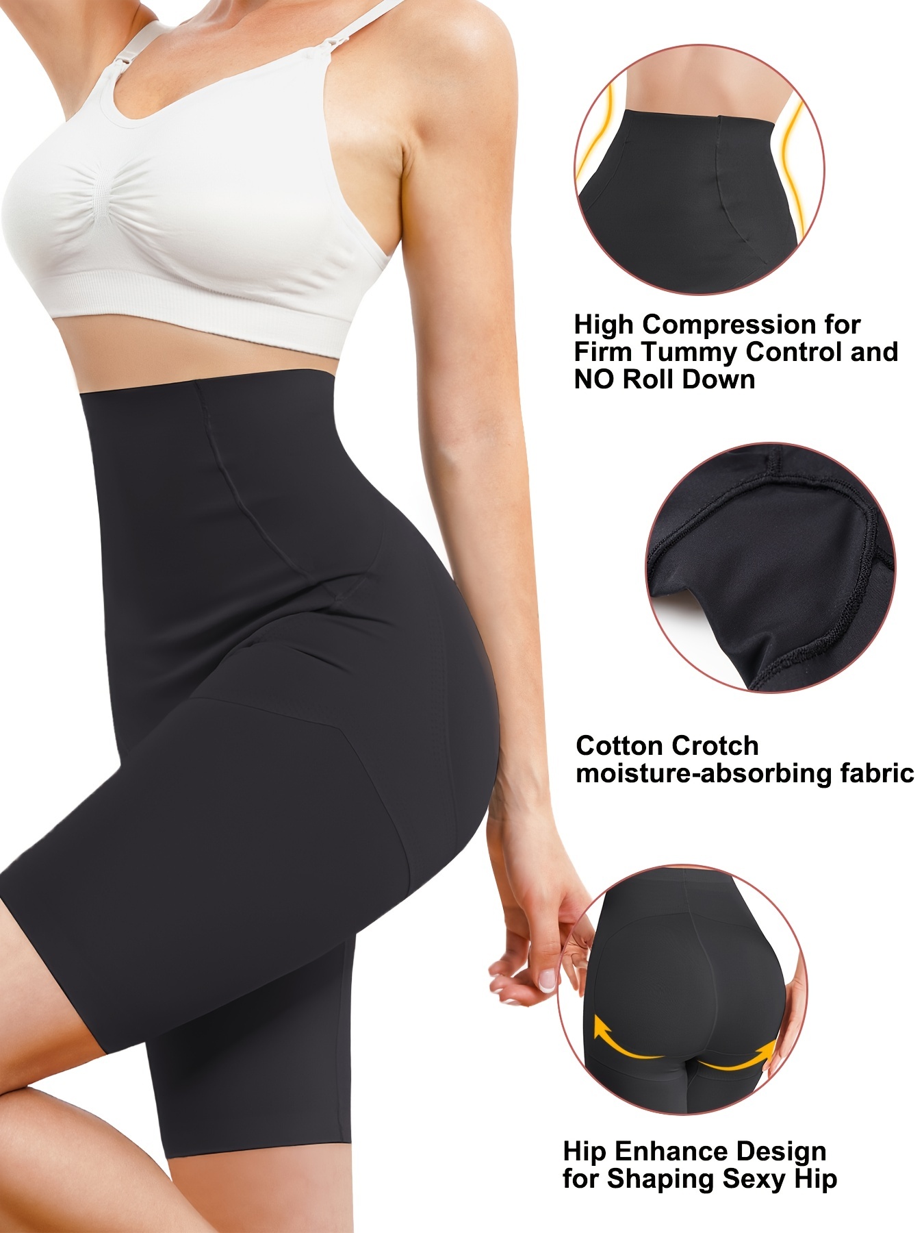 High Waist Shaping Shorts Comfy Tummy Control Butt Lifting - Temu