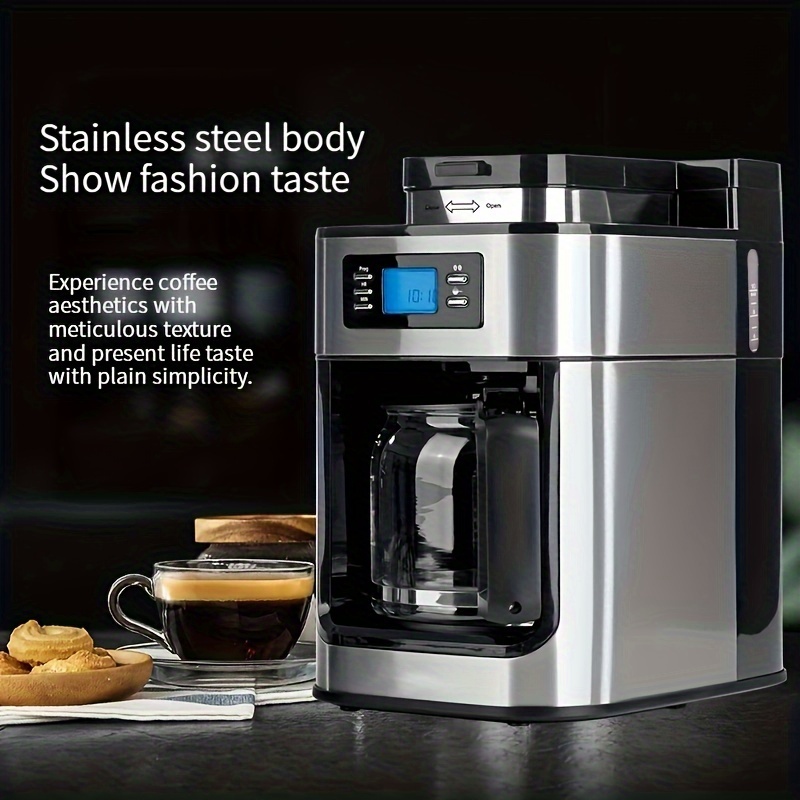 1000W Coffee Maker Machine Home Automatic LED-display Bean Grinder
