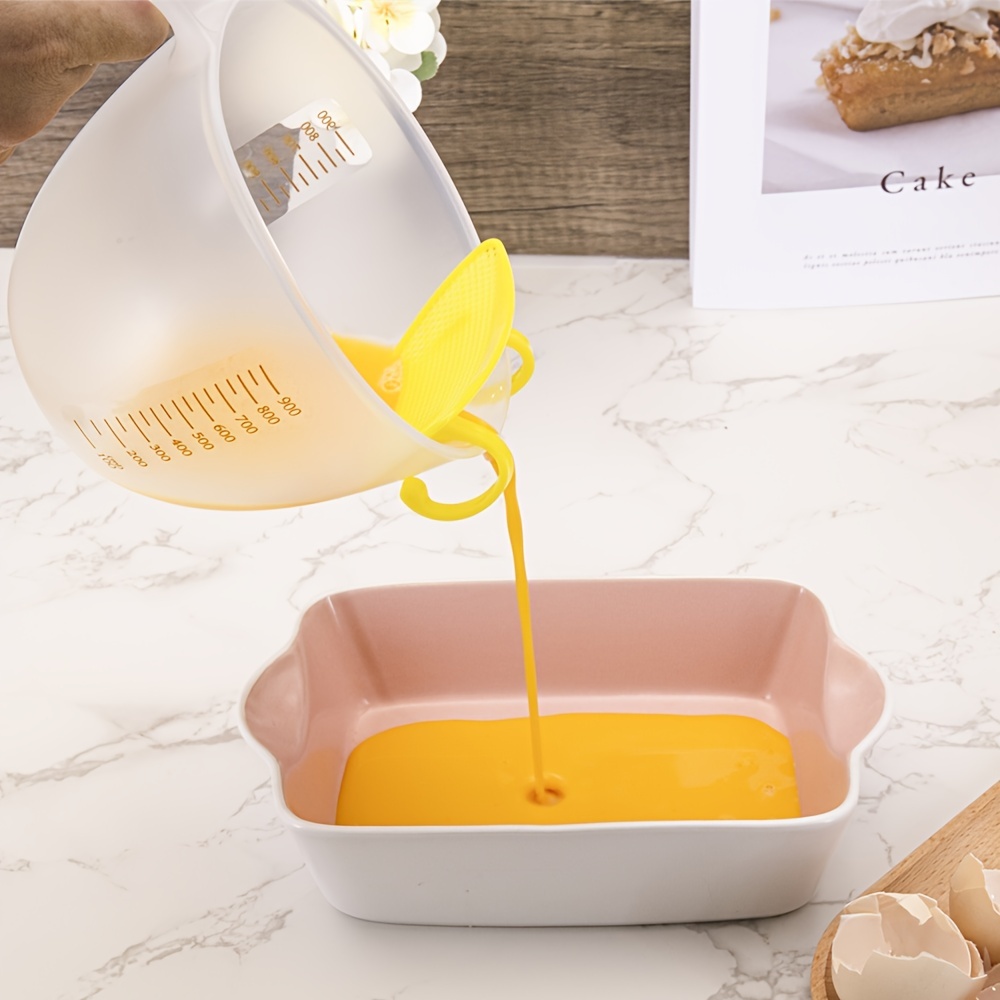Measuring Cup, Filter Measuring Cups, Liquid Measuring Cups, Large Capacity  Transparent Stirring Egg Strainer Bowl With Ergonomic Handle, Kitchen Tools  - Temu