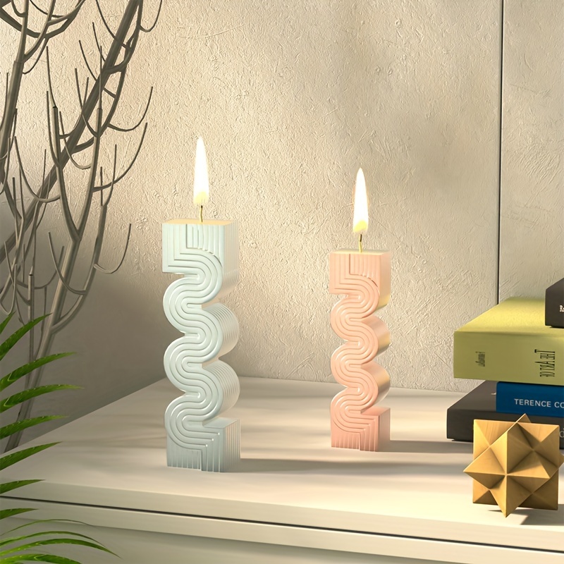 3d S Shaped Candle Mold Durable Pillar Candle Molds Taper - Temu Austria