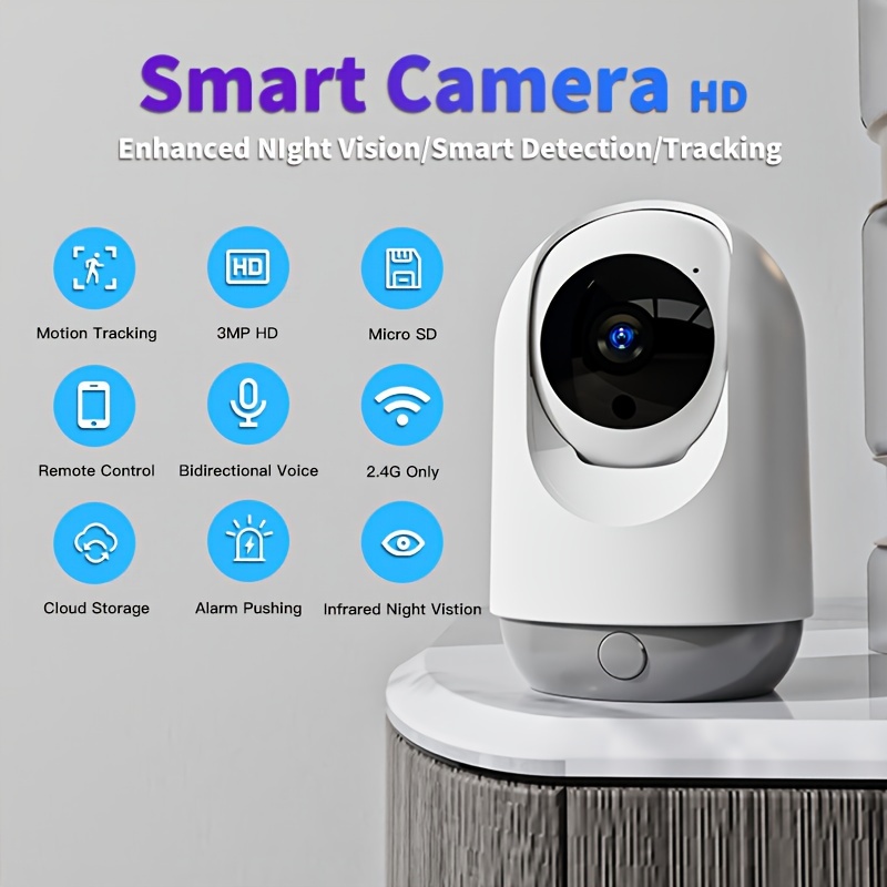 1080P Indoor Home Security Monitoring Camera, WIFI 2.4G Wireless Home  Security Camera, 300W Camera, Baby Monitor, Pet Dog Camera, With Mobile  APP, Sup