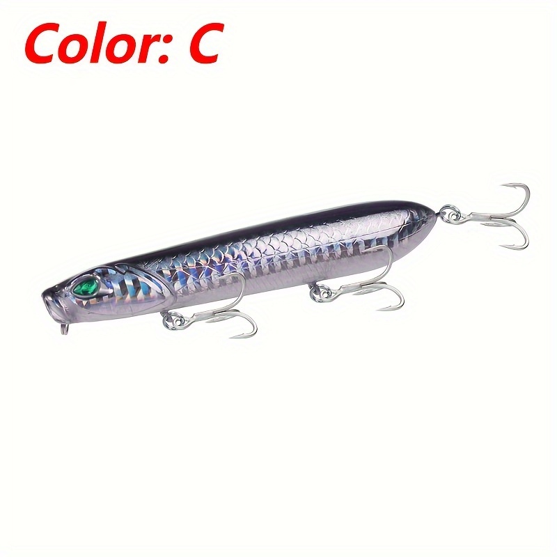 JWPRYLUD Saltwater Fishing Lures Tuna GT,Large Topwater Pencil Popper Hard  Bait 6.9in/3.2oz,Equipped Sharp Sea Water Treble Hooks 4X Strength,Flash  Blade Floating Trolling (Green), Topwater Lures -  Canada