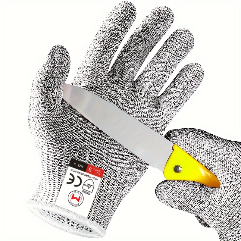 Evridwear Cut Resistant Gloves Food Grade Level 5 Kitchen Safety Protection  (Gray, Small)