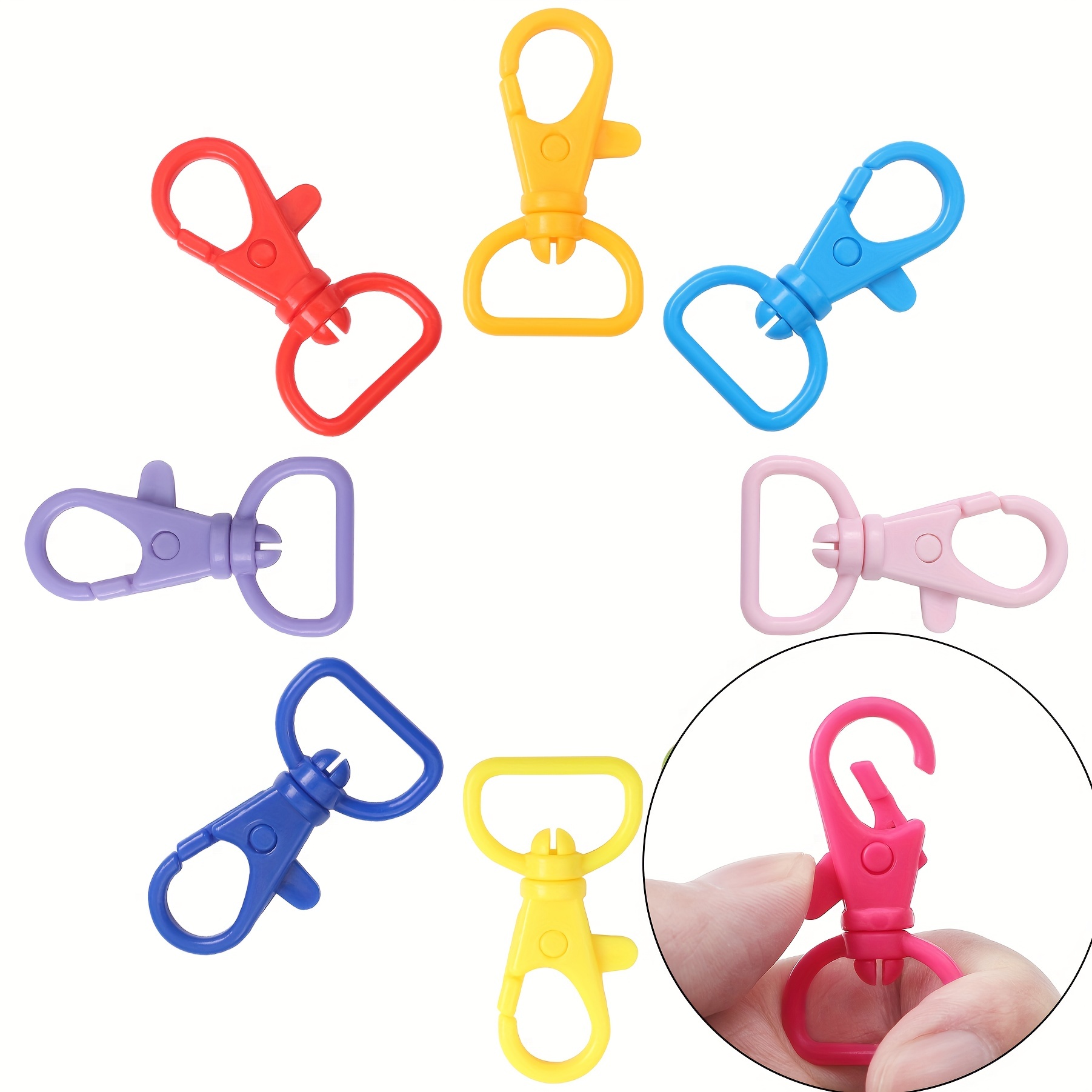 Candy Colors Plastic Lobster Clasps Hooks Key Chain Sweet - Temu