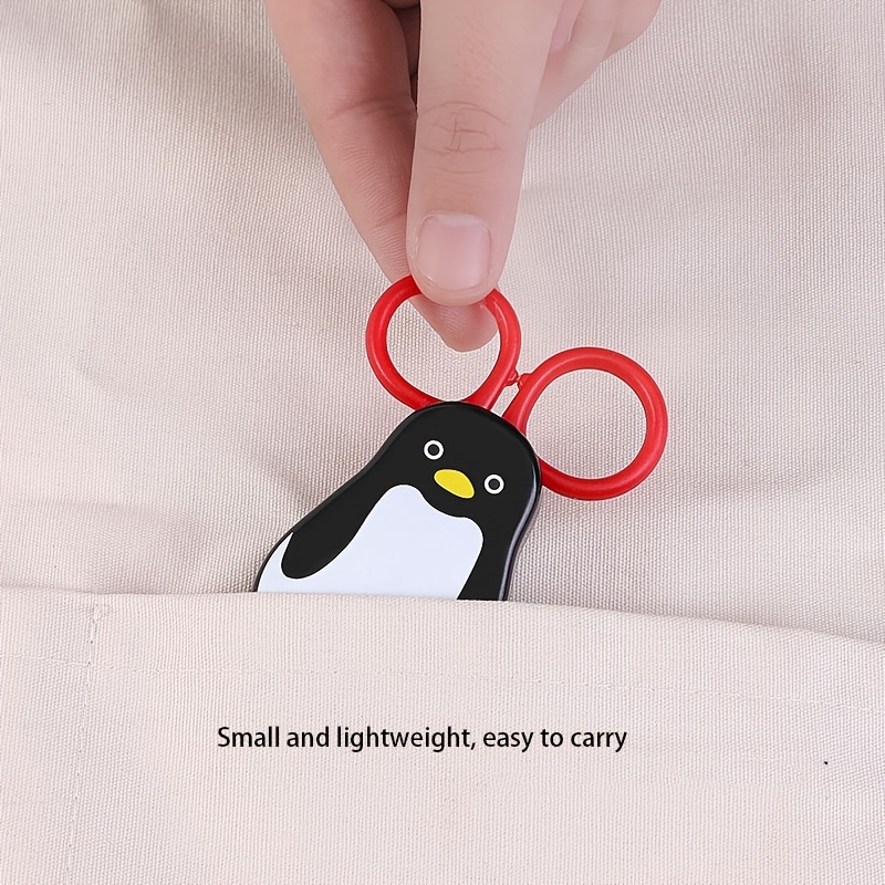 Cute Little Scissors Easy To Carry Little Penguin Scissors - Temu