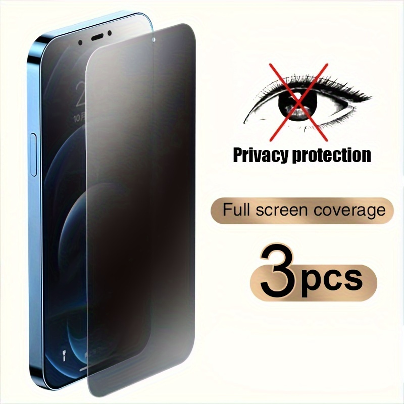

3pcs Full Cover Privacy Glass For Iphone 14 15 Pro Max Screen Protector For Iphone 13 12 11 14 15pro Xs Max Xr X Se 2020 Se3 Tempered Glass