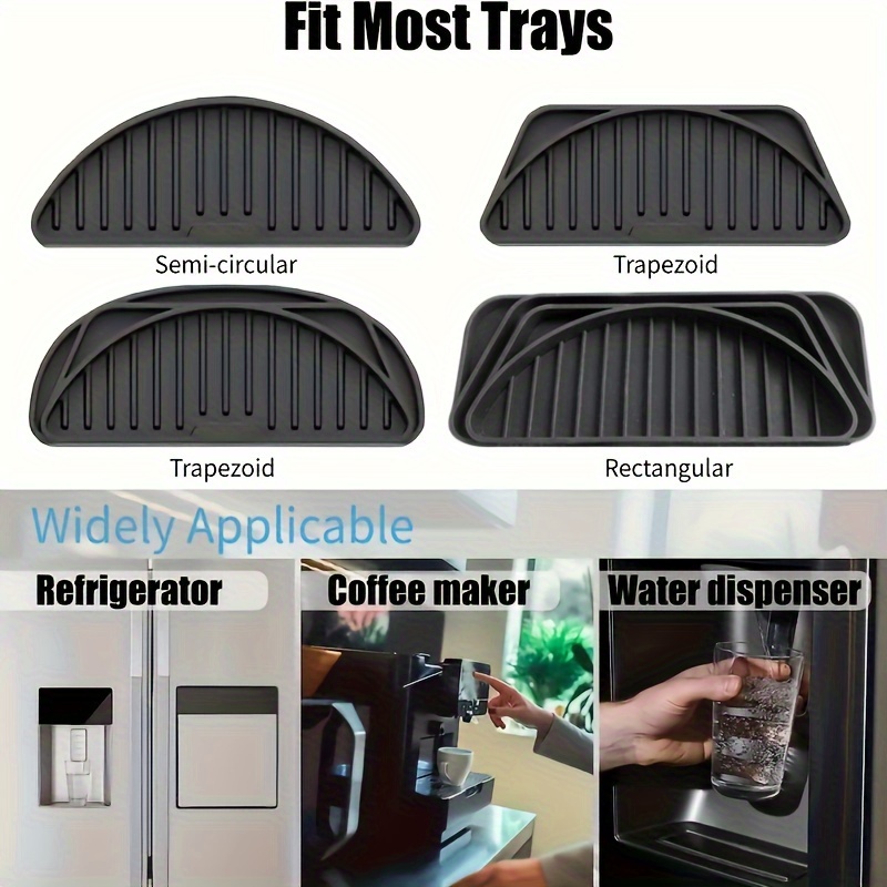  Refrigerator Drip Tray 2 Pack: Cuttable Refrigerator Drip  Catcher for Fridge Water Dispenser, Absorbent Drip Tray, Refrigerator  Accessories for Whirlpool, GE, Samsung (Black, Trapezoid) : Appliances