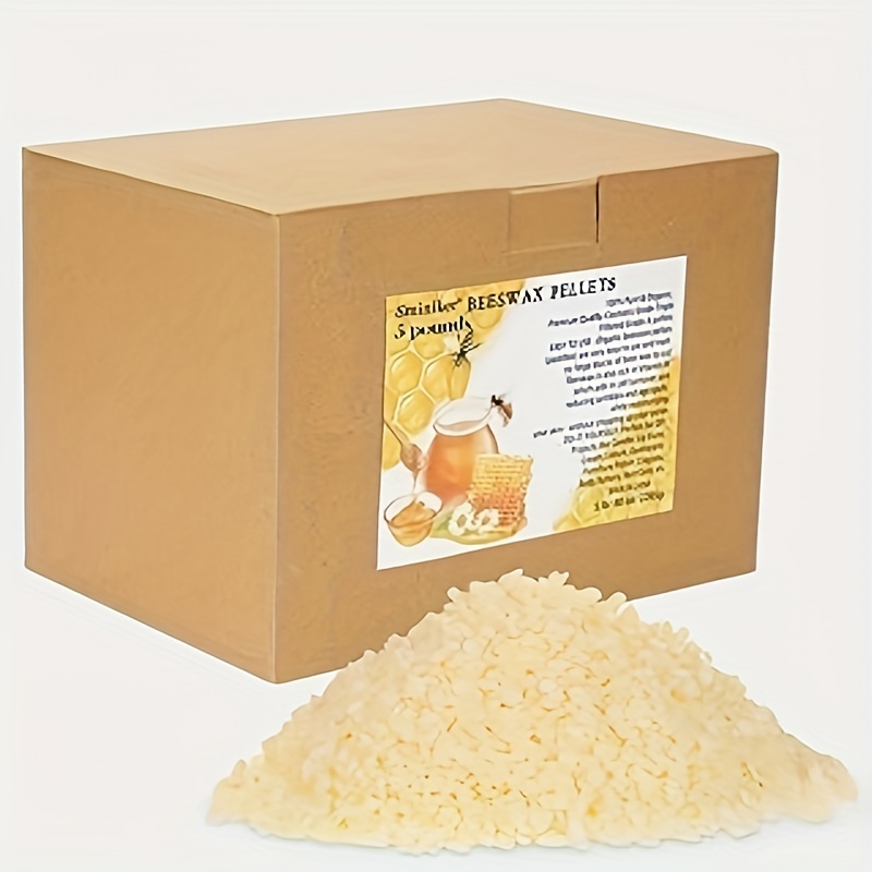 Pellets de cera de abeja amarilla natural pura de 3 libras para hacer jabón  de velas, bálsamos labiales para el cuidado de la piel, fabricación de