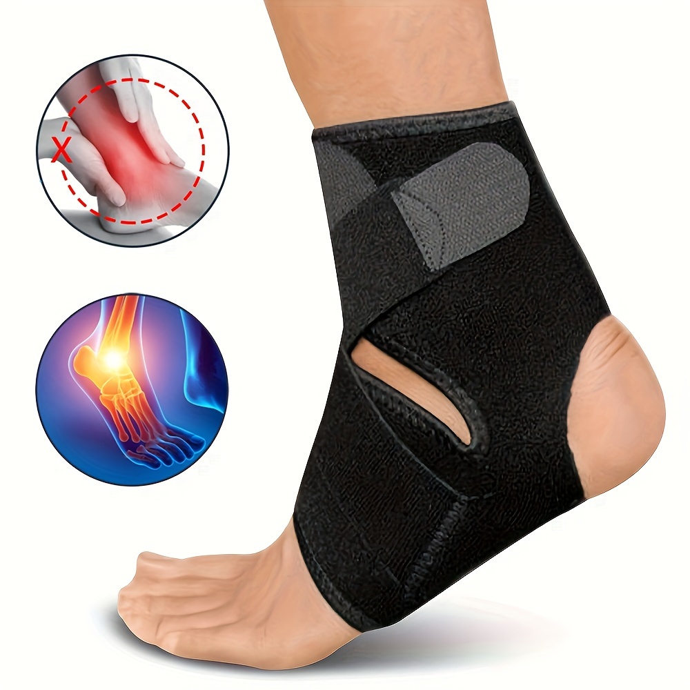

1pc Adjustable Ankle Brace Compression Wrap For Sports, Running, Basketball, Volleyball - Foot Tendon Support For Anti-sprain Recovery - Ankle Support For Women & Men