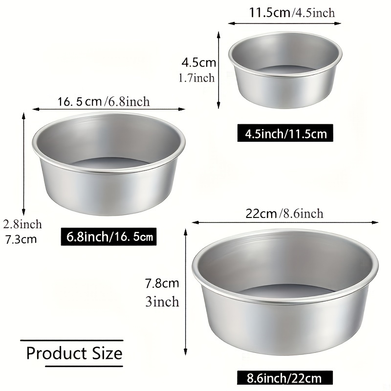 6 Inch Tall Round Cake Pans Aluminum Cake Pan with Removal Bottom