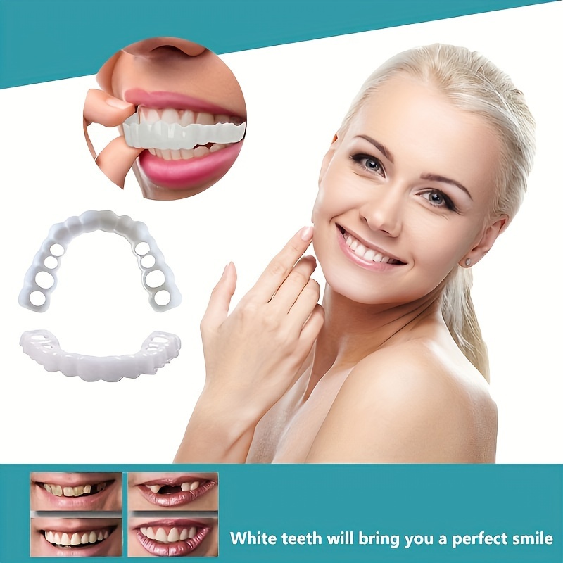 1 2 box veneers teeth braces top and bottom artificial teeth braces cosmetic tooth kit cosmetic veneers dentures for men and women details 4