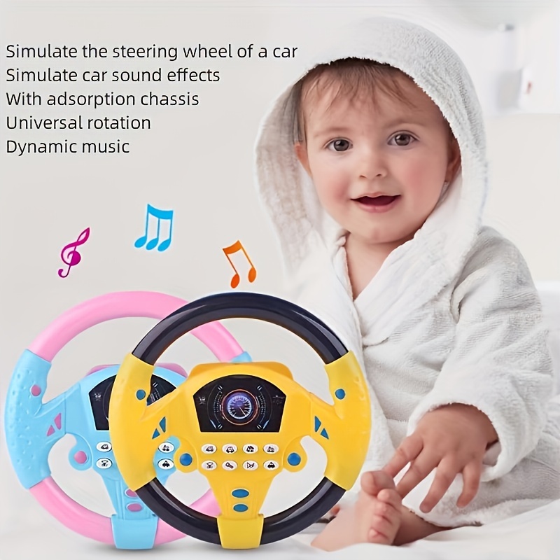Baby Auto Lenkrad Spielzeug Lernspielzeug Batterien betrieben für Rücksitz