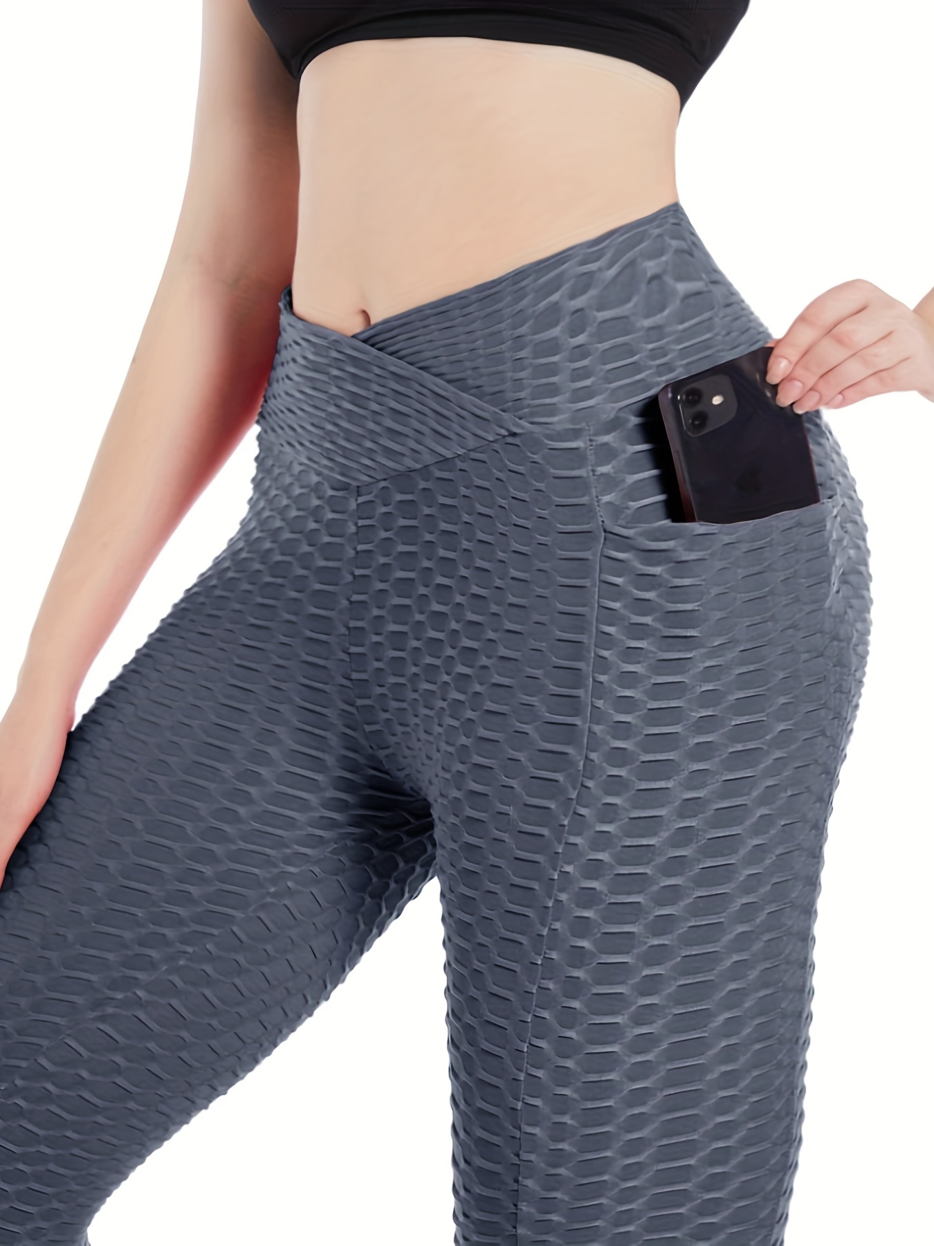 Women's High Waist Yoga Pants Tummy Control Slimming Booty - Temu United  Kingdom