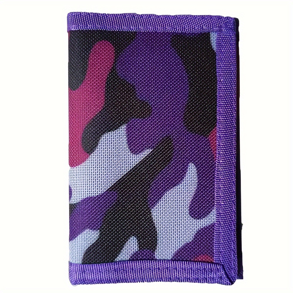 【BLACKPURPLE】25SS★ Vintage Camo Coin Wallet camouflage trifold canvas coin purse wallet boys girls