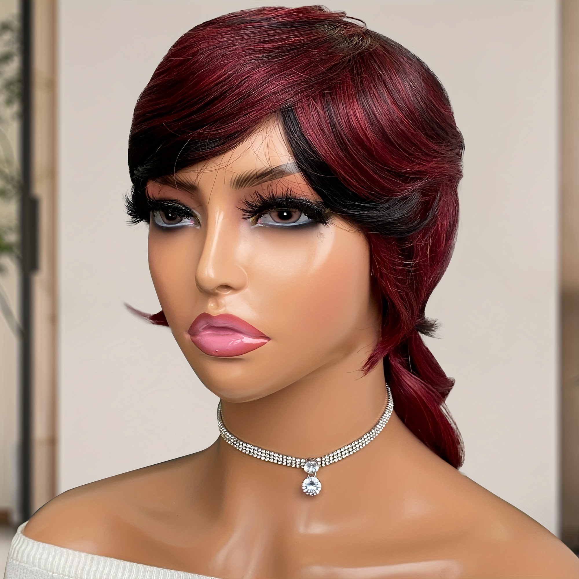 Mullet wig red clearance dot