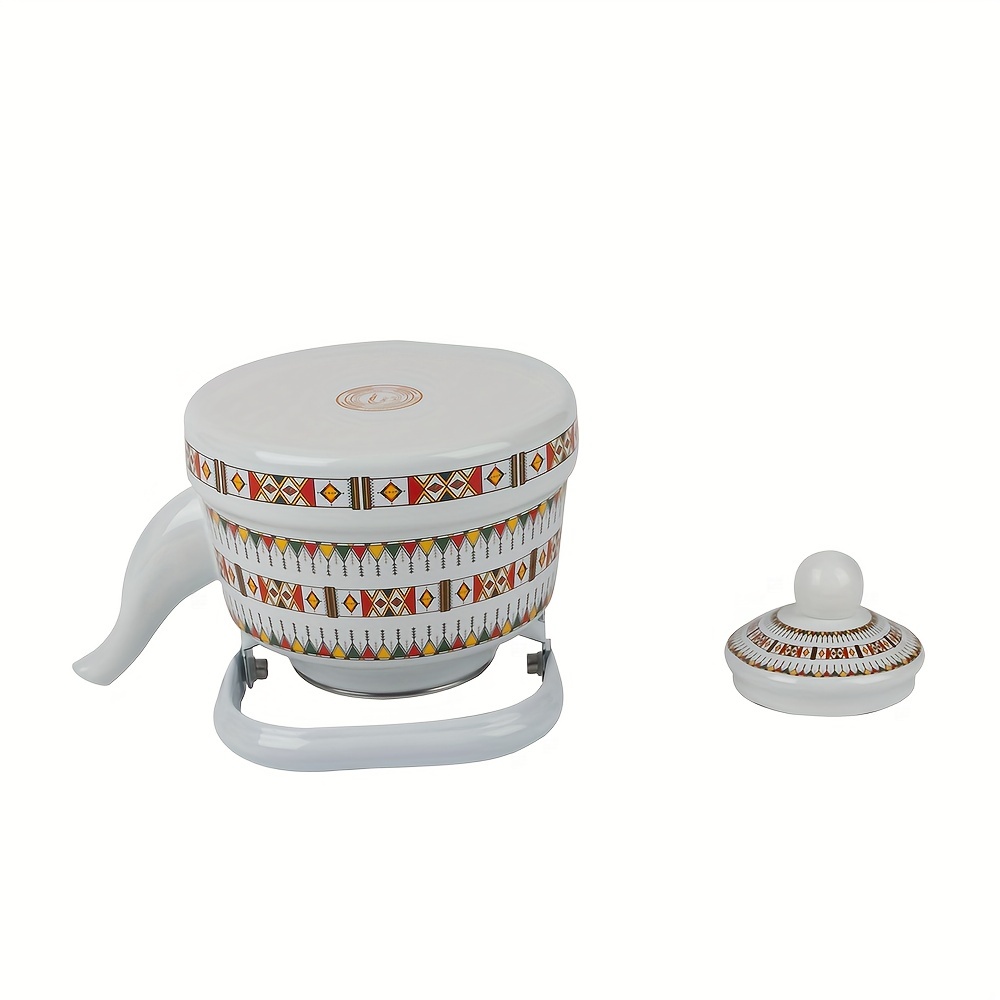 Household Enamel Hot Water Kettle Geometric Printing - Temu