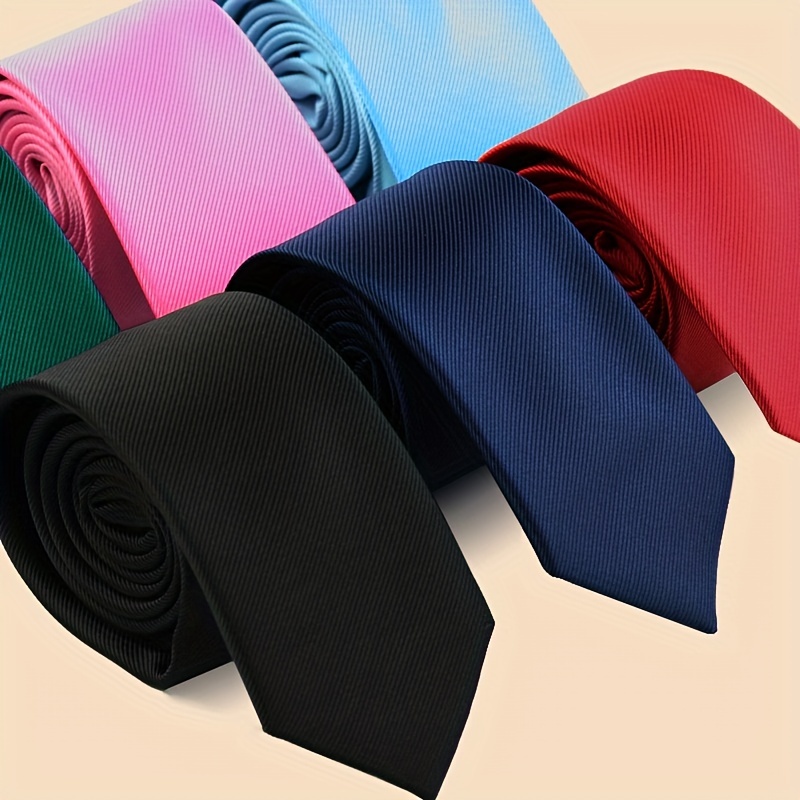 

1pc Men's Plain Color Tie, Business Tie, Student Uniform Campus Tie