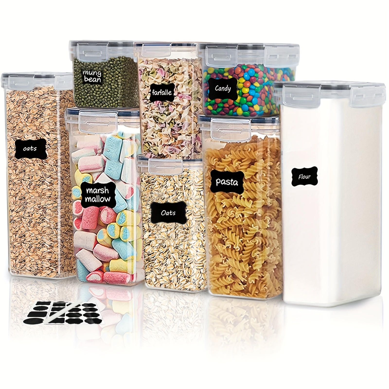 Bpa-free Airtight Food Storage Containers With Lids - Extra Large + -  Perfect For Flour, Sugar, Rice, And Baking Supplies - Dishwasher Safe -  Includes Labels And Markers - Kitchen Accessories - Temu