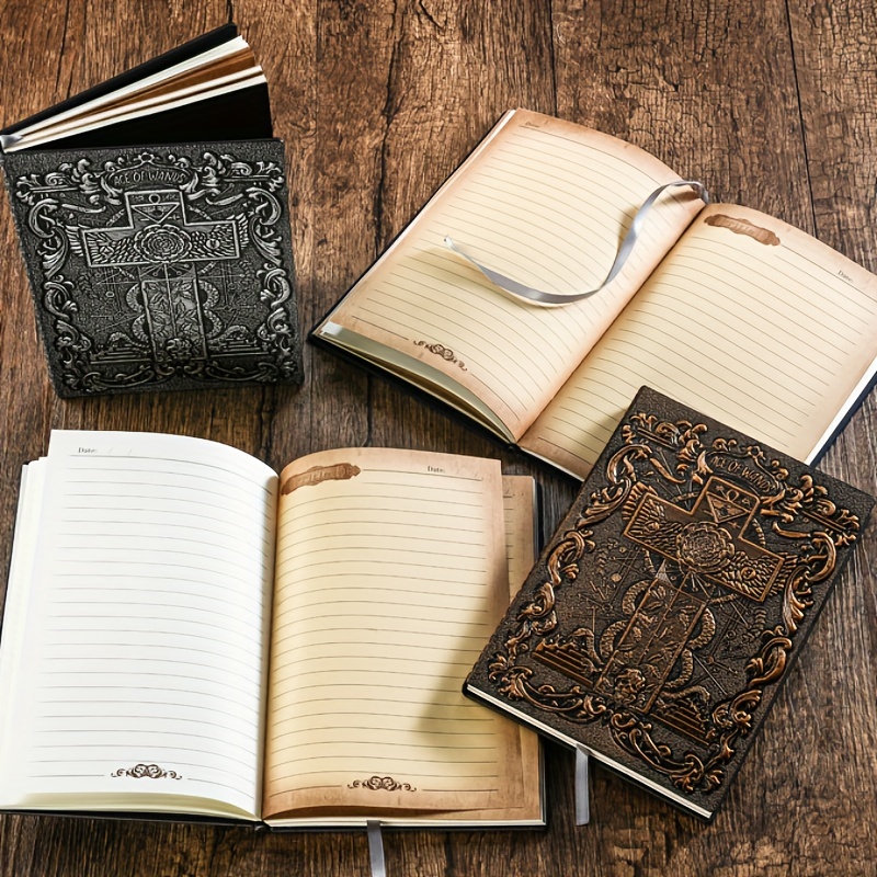 A5 3D Cross Notebook Bible Retro European Notepad Business Office Gift