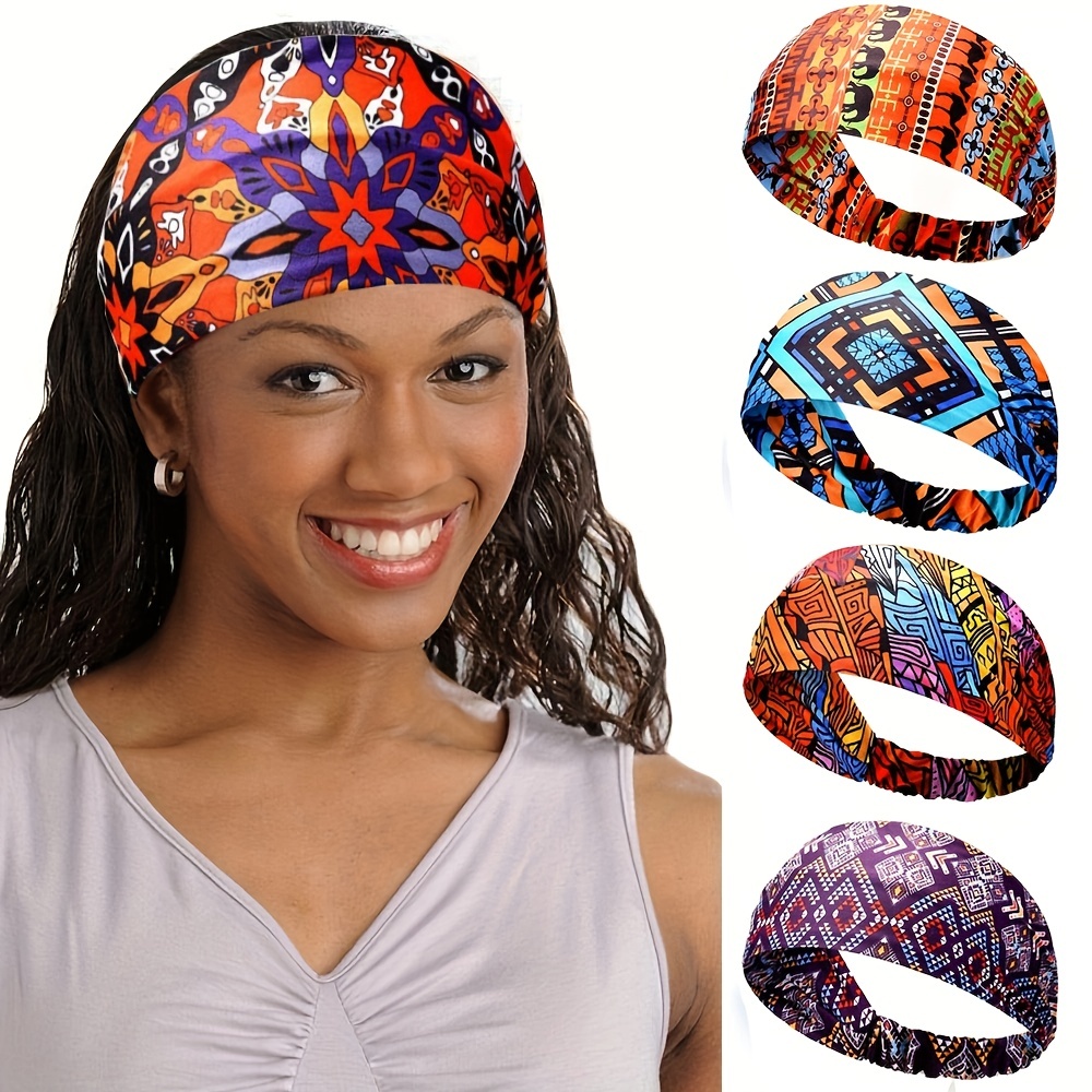 Breathable Stretchy Colorful Floral Yoga Headband Women - Temu