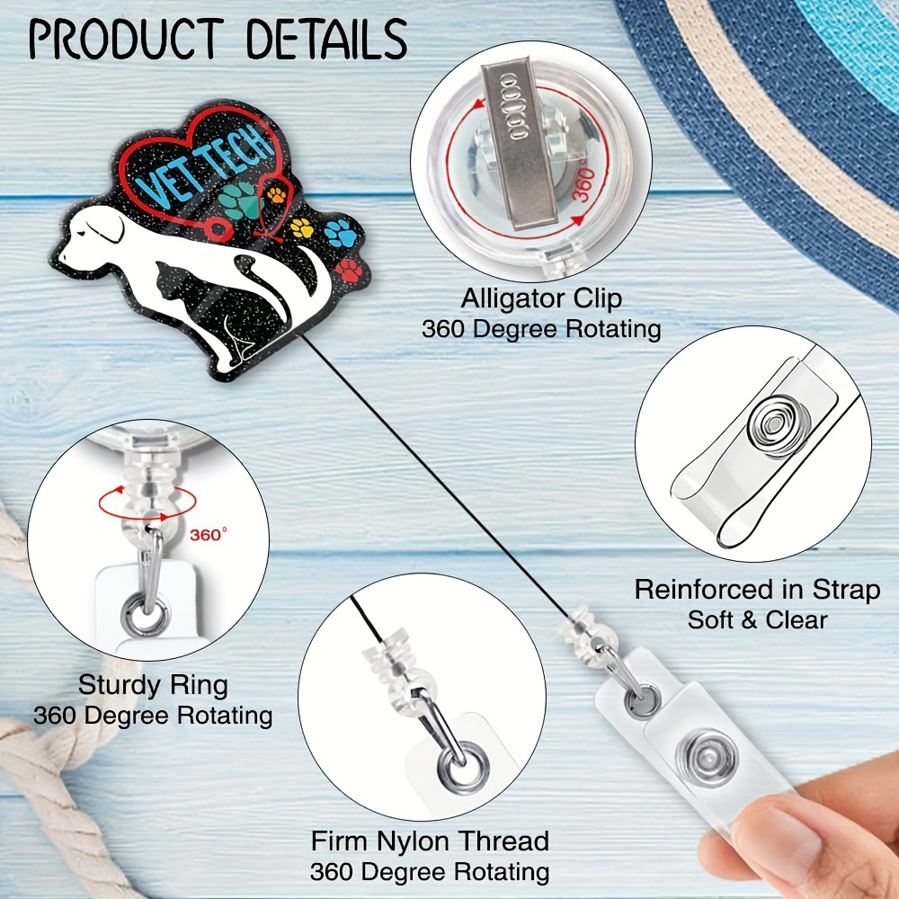 ZBBFSCSB What Day Is It Funny Shaped Badge Reel Holder with Metal Shark Clip, Funny Nurse Badge Reel Nightshift, Badge Gift for Night Shift Doctor