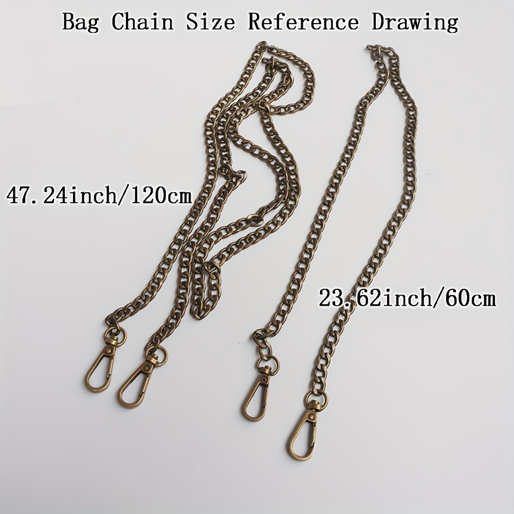 1pc 40 100cm Bag Chain Strap Handle Shoulder Crossbody Handbag Bag Metal  Replacement Chains Bag Parts Diy Jewelry Making Chain Bag Purse Strap  Accessories - Arts, Crafts & Sewing - Temu