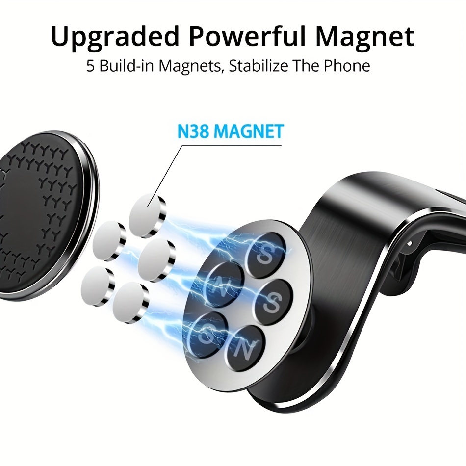 Magnetic Car Phone Holder Stand Air Vent Magnet Car Mount - Temu