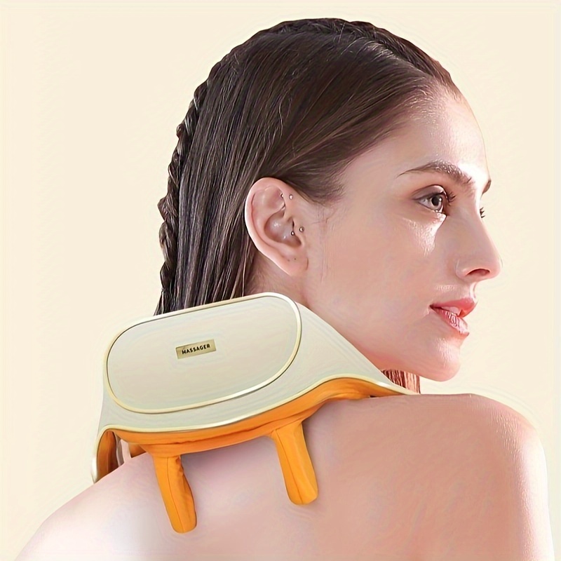 Neck Back Massager Neck Shoulder Massager With Heat Electric - Temu