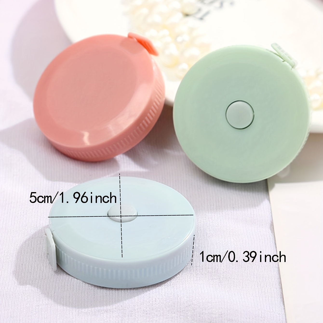 Tianse Soft Round Shape Tape Measure Push Button Measuring - Temu