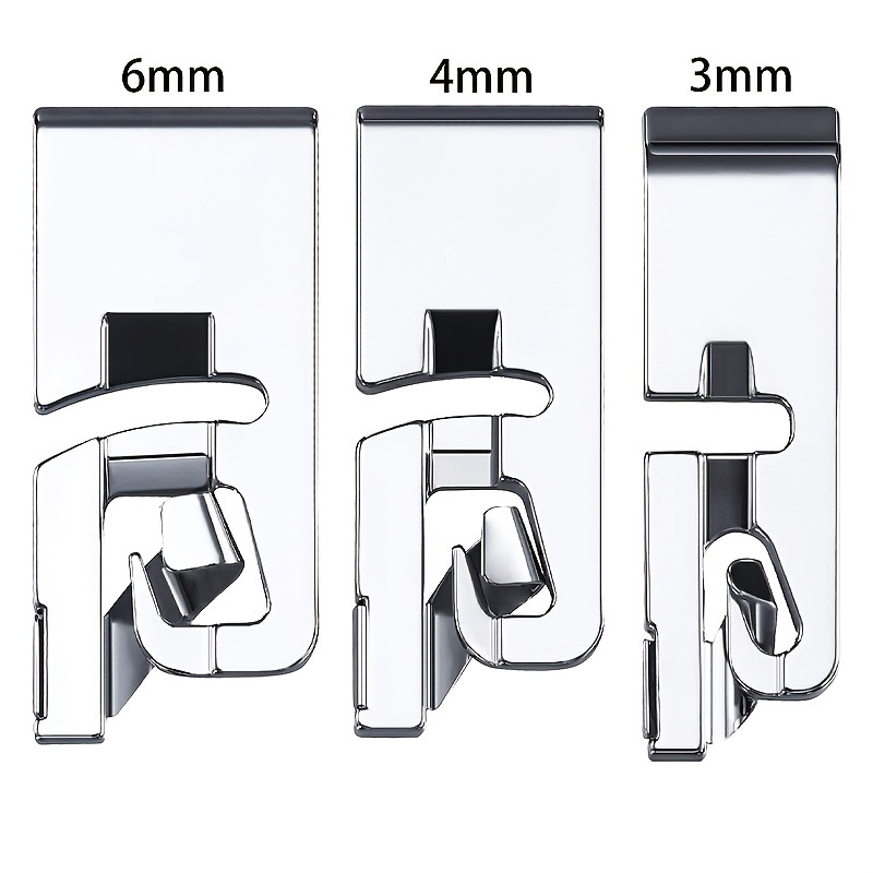 3pcs Narrow Rolled Hem Sewing Machine Presser Foot Set Suitable For 3mm 4mm 6mm Compatible With Household Multifunctional Sewing Machine 2