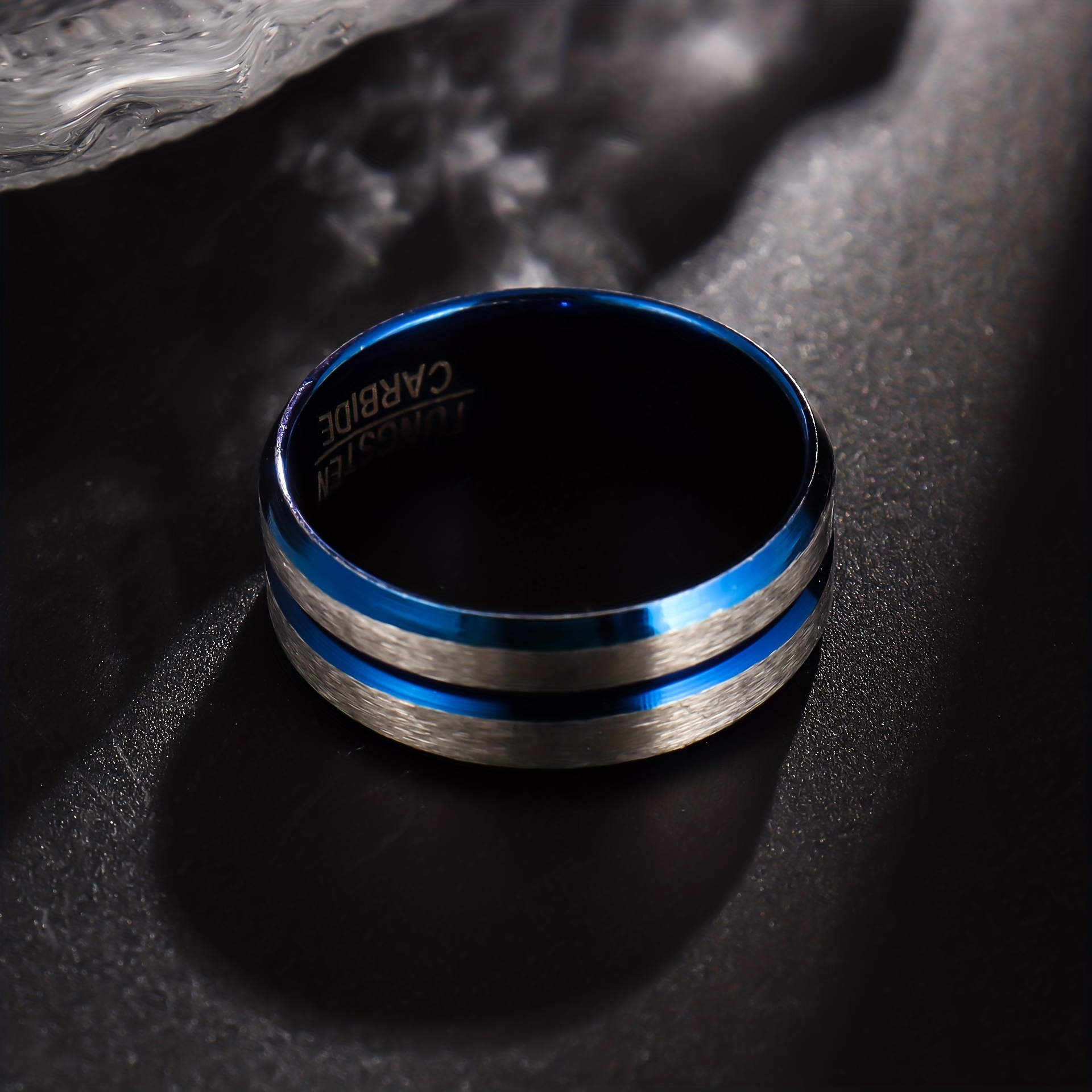 Blue steel hot sale mens rings