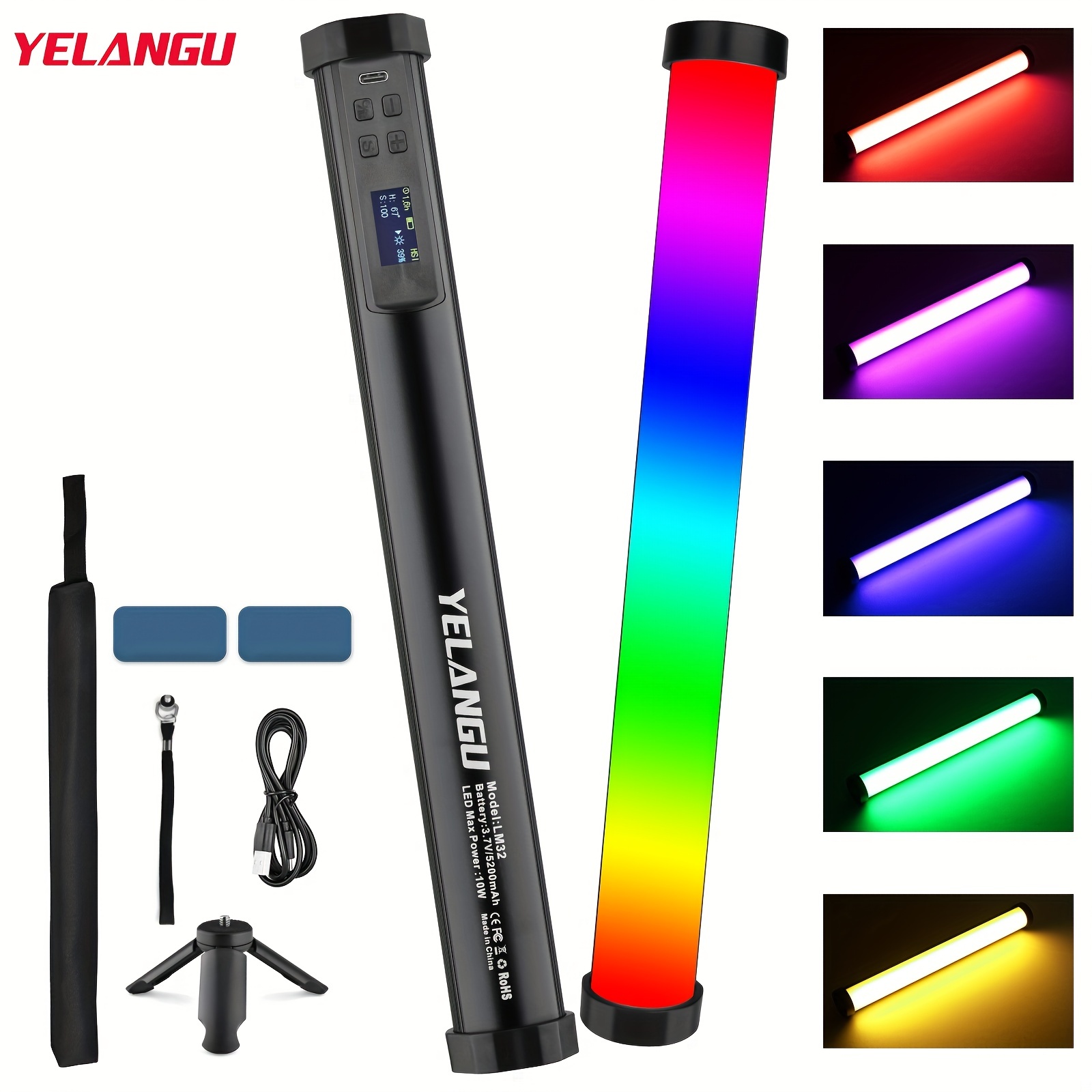 Photographic LED stick light lamp rod handheld light portable outdoor  shooting lamp RGB ice stick lamp 12 special effects