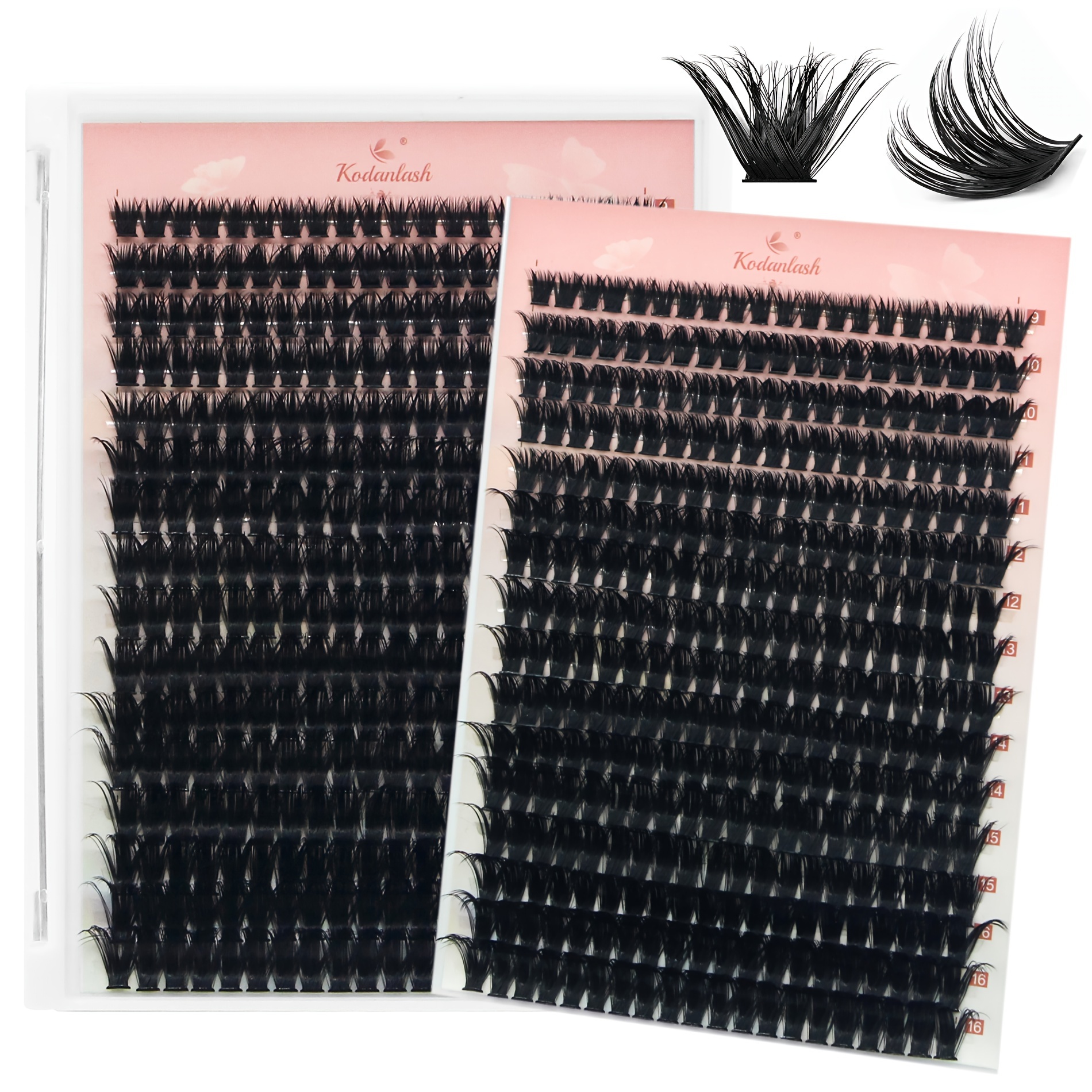 

320pcs Lash Clusters Extra Thick 100d Fluffy Eyelash Clusters Faux Mink Eyelashes Diy Eyelash Extension At Home Wispy Manga Lashes Look 0.07d Curling 9-16mm Mix