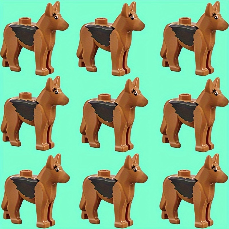 9pcs Mini German Shepherd Dog Building Blocks Set