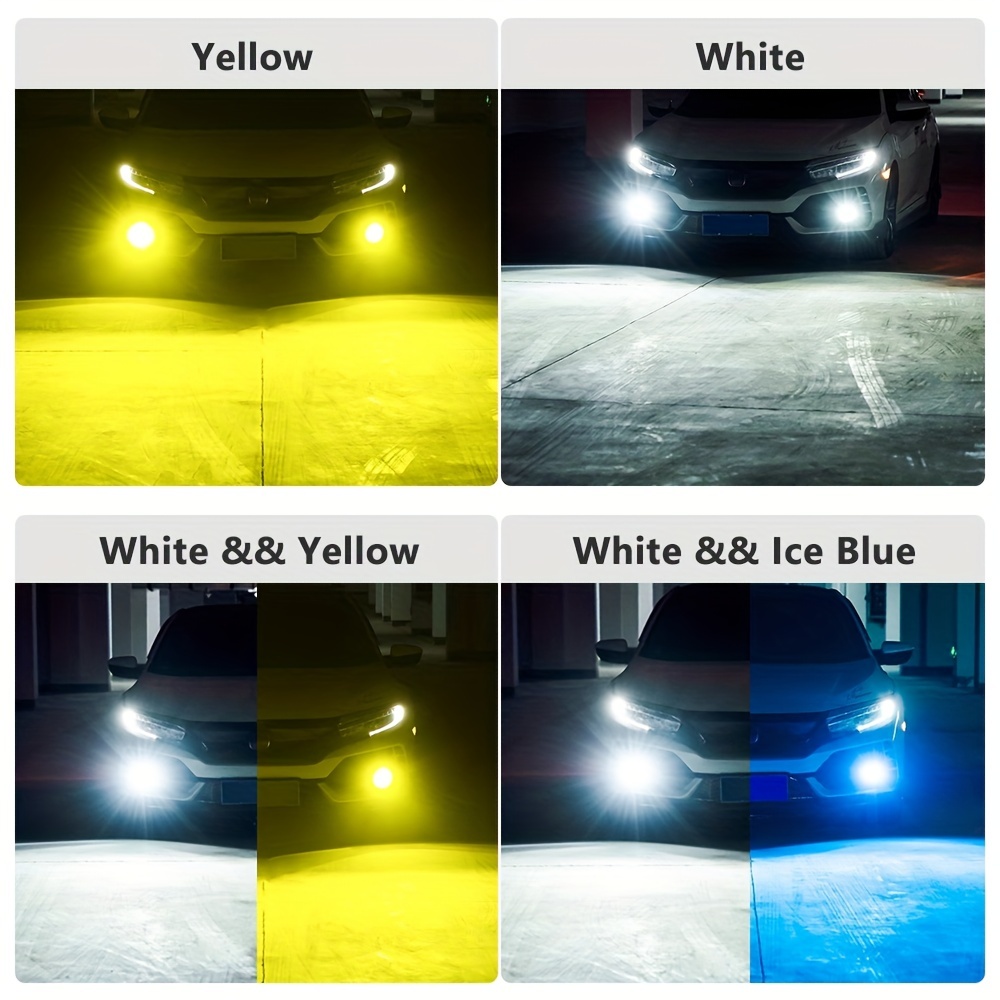 1pcs H4 LED Bulb H1 H3 H7 H8 H11 9005 HB3 9006 HB4 Led 3030SMD Super Bright  Car Fog Lights Day Running Light 12V Yellow White - AliExpress