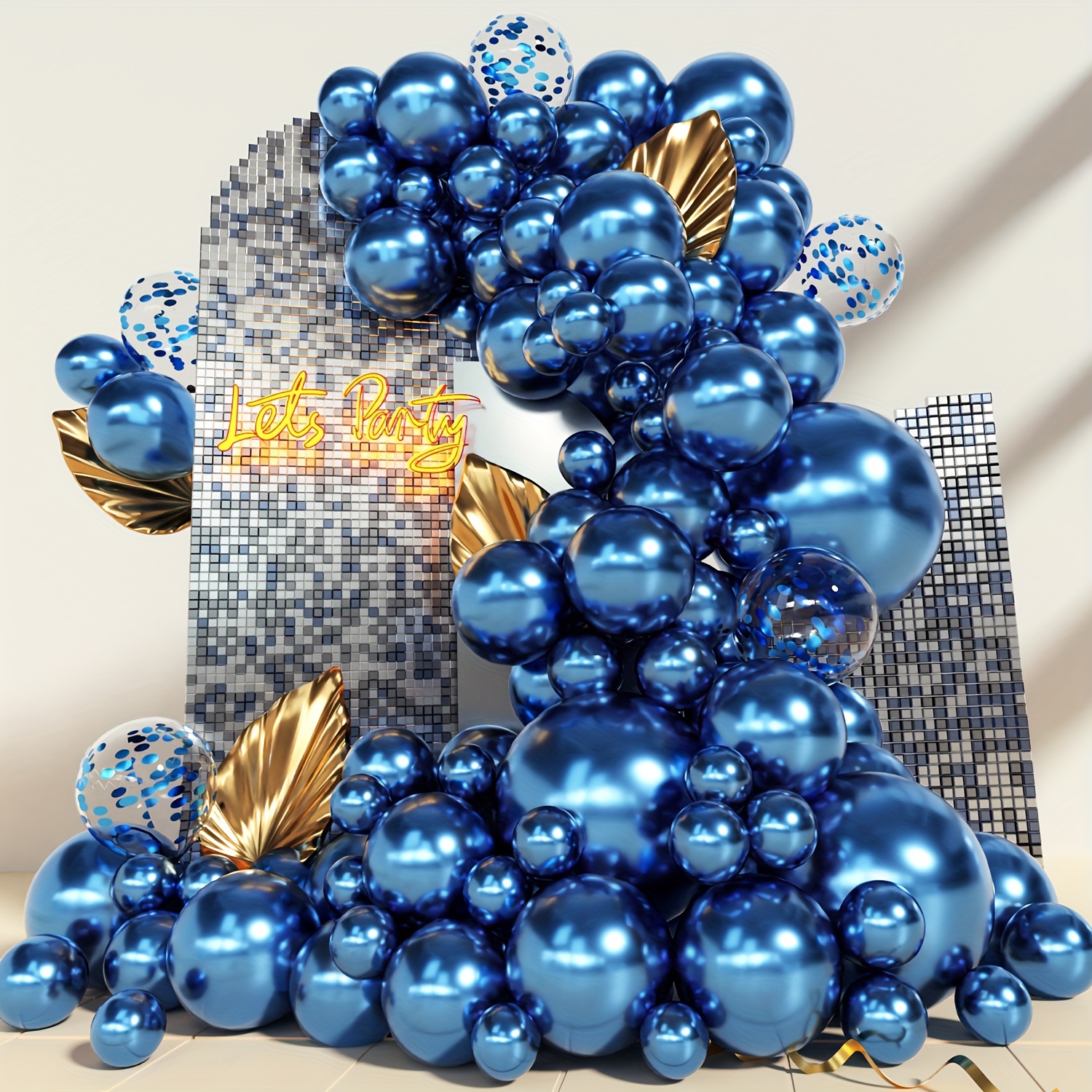 Kit D'arche De Ballons Rouge, Bleu Et Noir, 118 Pièces, Décoration De Fête  Sur Le