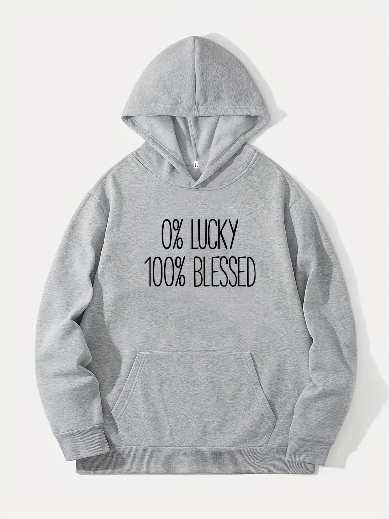 Hoodies For Men, 100% Blessed Hoodie, Men's Casual Pullover Hooded  Sweatshirt With Kangaroo Pocket For Spring Fall, As Gifts - Temu