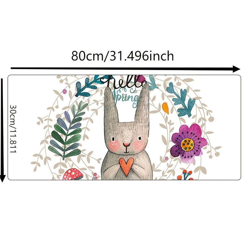 Flower Rabbit Cartoon Mouse Pad Large Creative Gaming Wrist - Temu