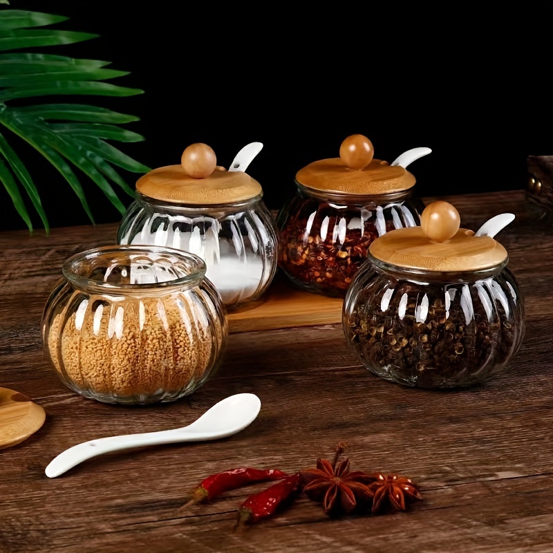 Creative Salt And Pepper Shakers Set Glass Kitchen Spice - Temu